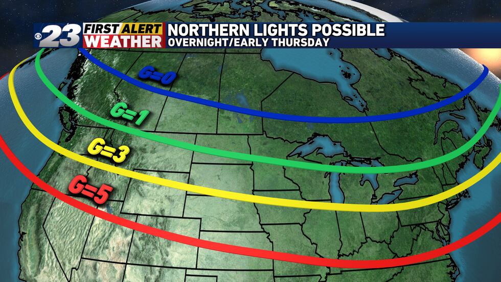 Northern Lights are possible but not a guarantee for tonight. Be sure to go away from light...
