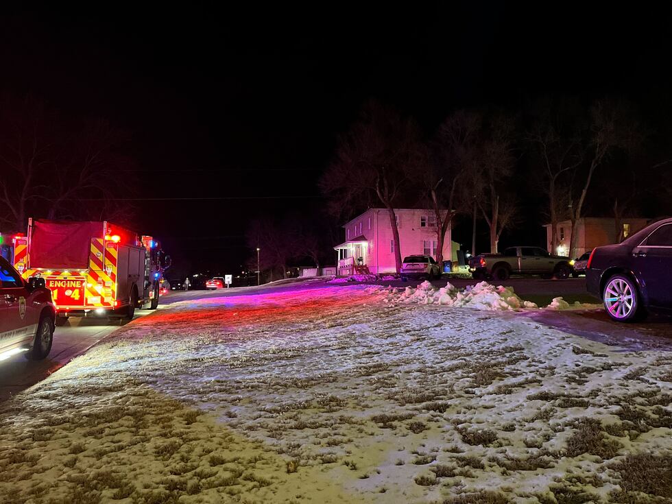 LFR and LPD outside of a house near NW 8th & W Cornhusker, where at least two explosive...