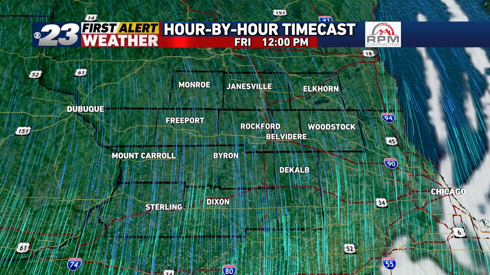 Friday will be cooler as winds will be from the north, but we will have plenty of sunshine