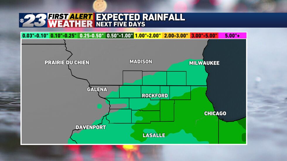 Thursday night's rainfall is to be the only wet weather over the next five days, and amounts...