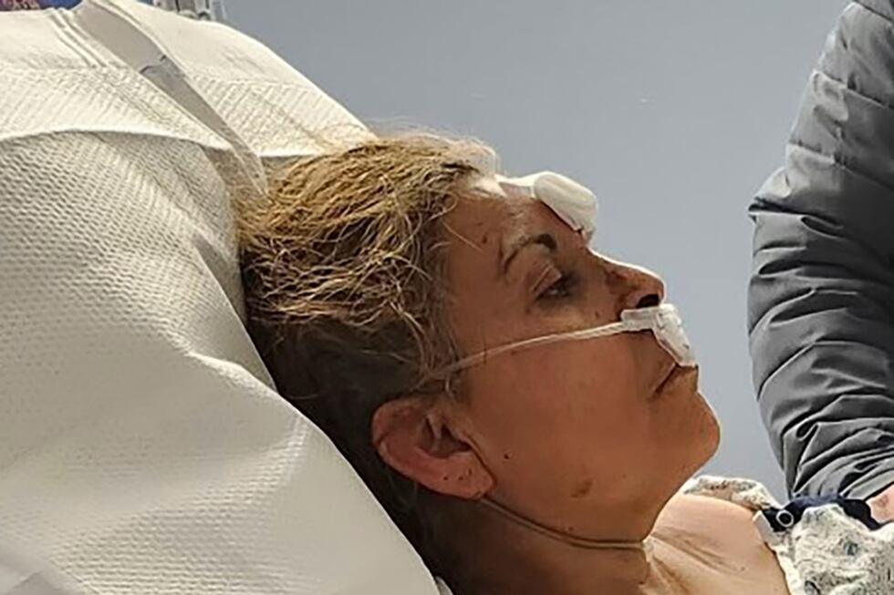 This photo provided by Aaron Paz shows Patricia Borges at Reading Hospital in West Reading,...
