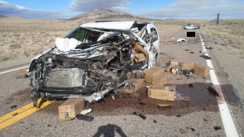Photo of crash involving liquor store owner Kenny Lee on Nov. 19, 2021.