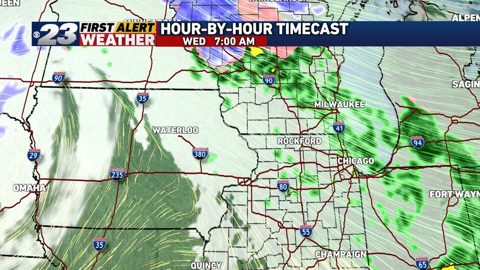 A few sprinkles or light rain showers are possible Wednesday morning, but many locations will...
