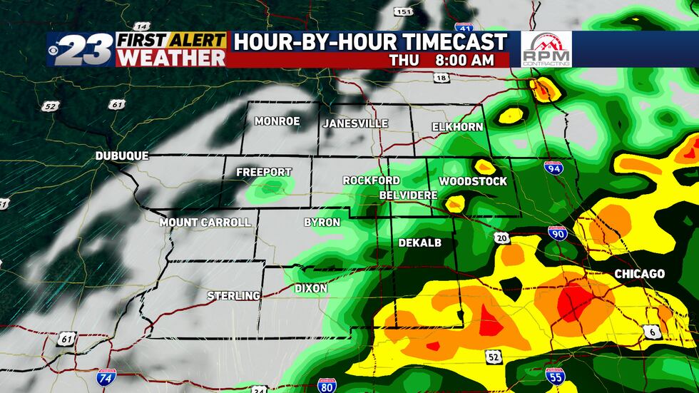 Showers may linger into the early stages of our Thursday.