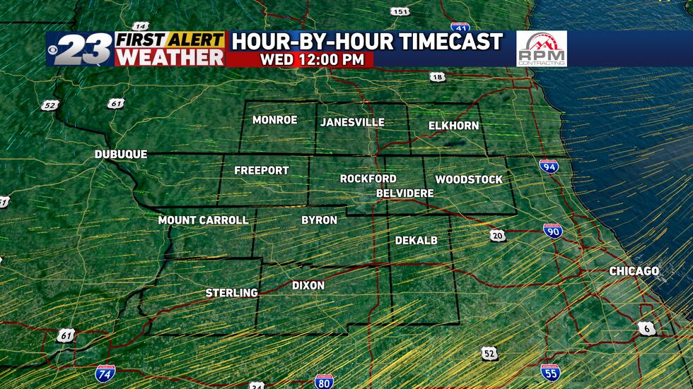 Sunshine will dominate yet again on Wednesday.