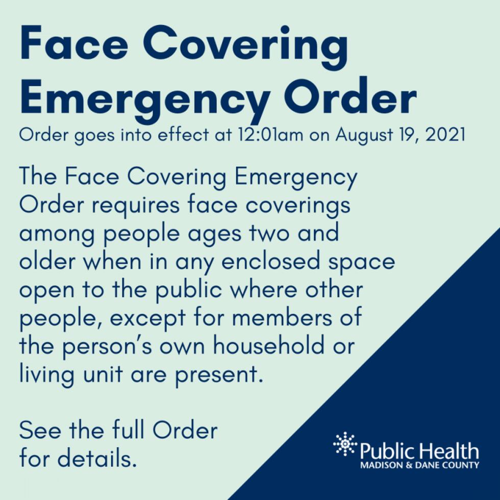 Explainer image of the new mandate provided by county health officials.