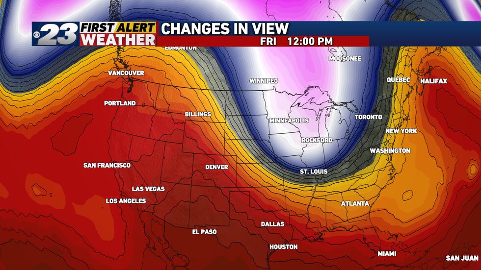 While we remain warm for a few more days, big changes for the cooler arrive late this week.