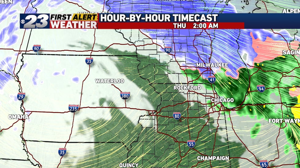 Precipitation should come to a temporary end after midnight.