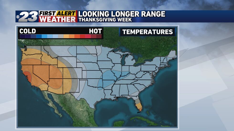 Next week should feature a shift to much cooler conditions