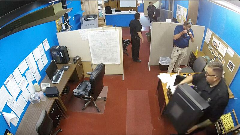 FILE - This image made from surveillance video provided by the Marion County Record shows...