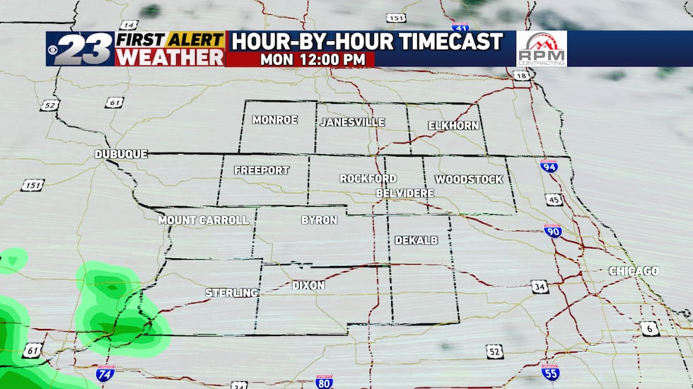Clouds will be dominant all day Monday, and a sprinkle or light shower aren't out of the...