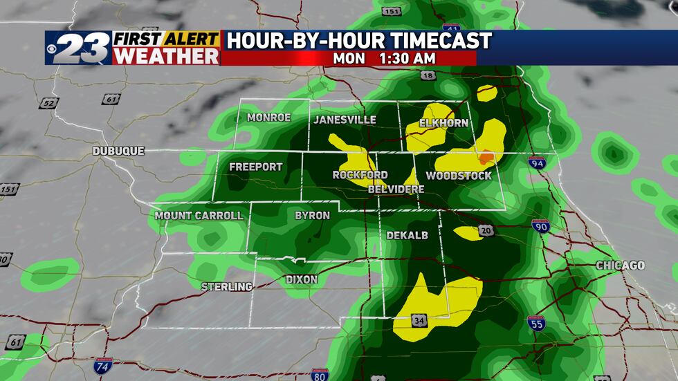 Heavy rain fall expected for a brief period of time
