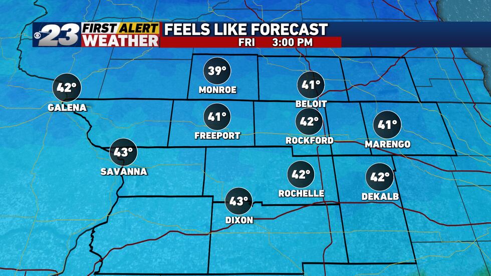 Friday will return to normal temperatures but with a strong northerly wind we will feel closer...