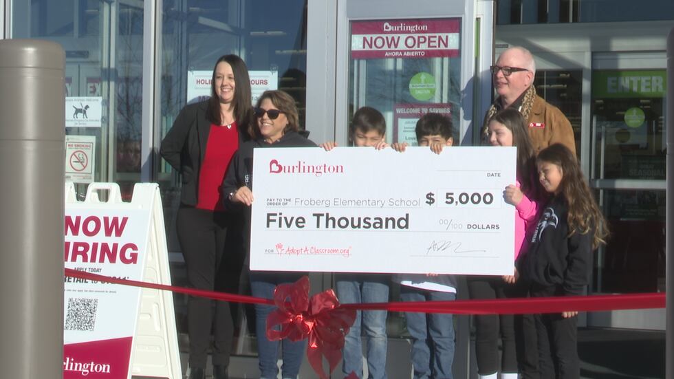 Burlington donates $5k to Froberg School